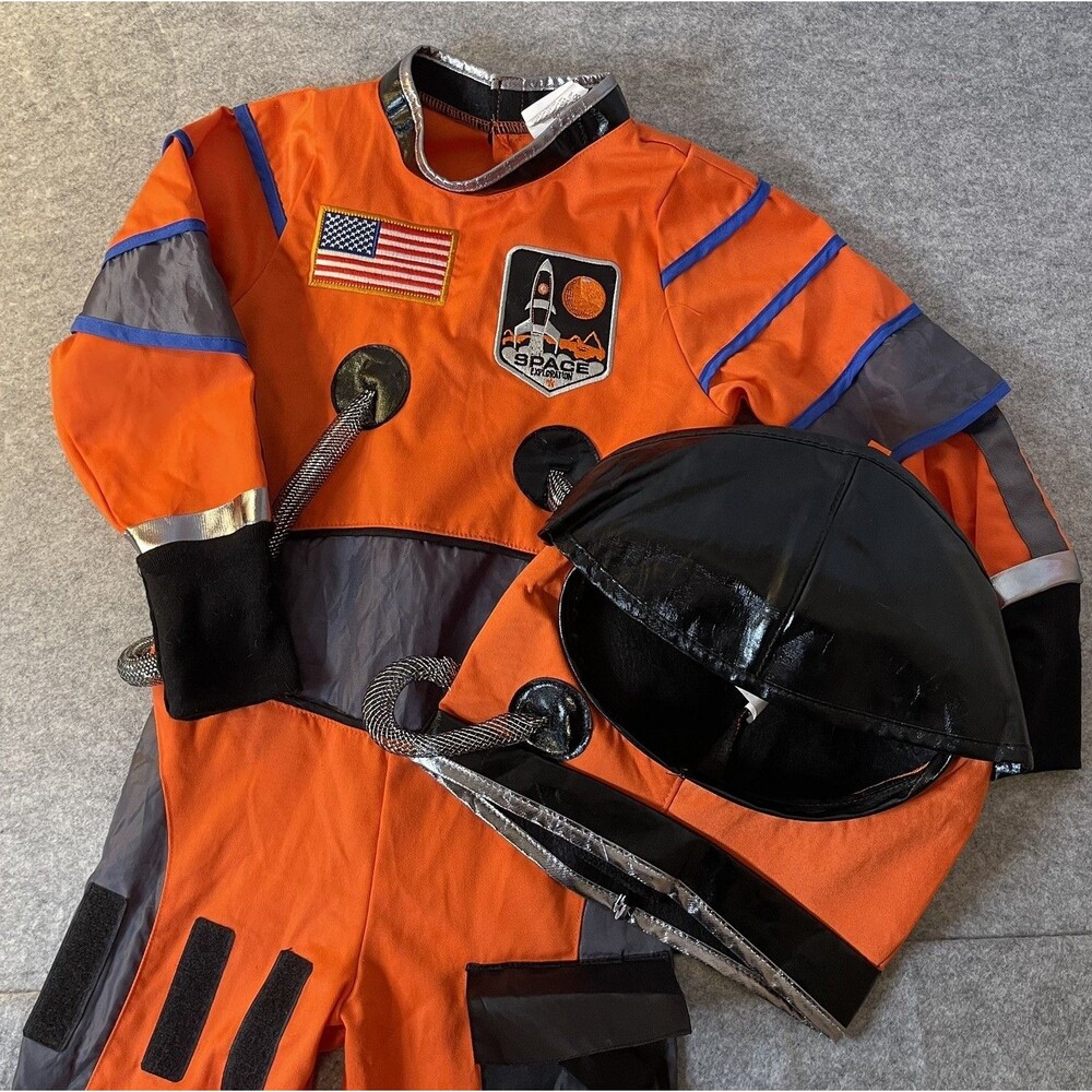 Teetot & Company Adventure Factory Unisex Astronaut Costume Orange Child Sz 5-6